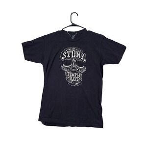 Tultex Stone Temple Pilots T-Shirt Large Mens Skull Graphic Grunge Rock Black